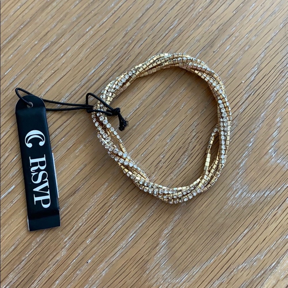Gold rhinestone bracelet